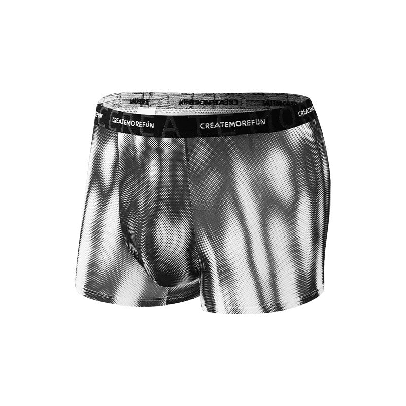Men's Underwear Plus-sized Skin-friendly Four-corner Us Size Plus Size Breathable Black And White - D&A