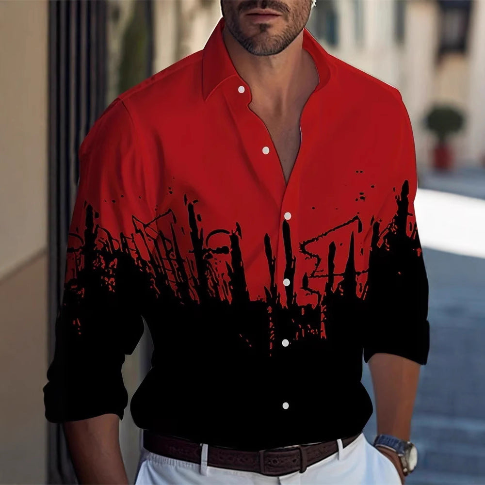Hawaiian Style Men's Long Sleeve Shirt - D&A