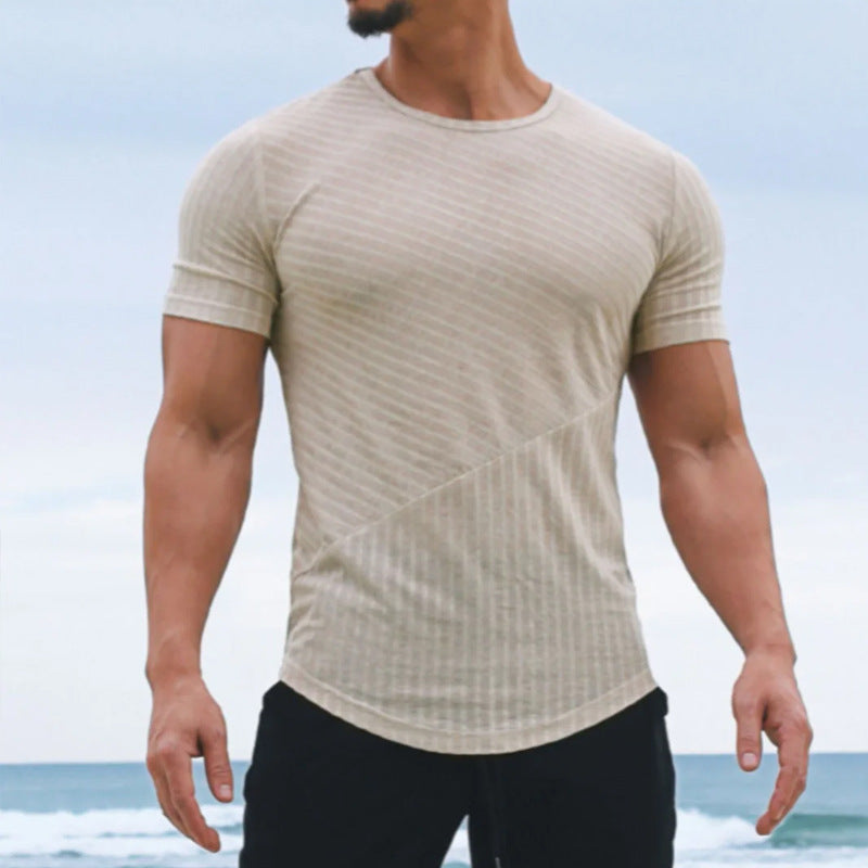 Men's Solid Color Casual Loose Short Sleeves - D&A