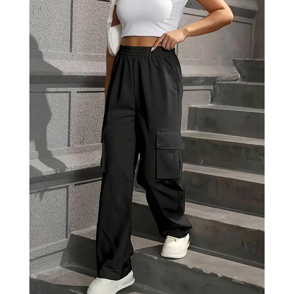 Spring And Autumn Casual Pants For Women Black - D&A