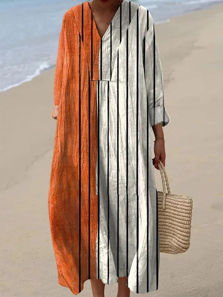 Holiday Long Sleeve Shirt Dress Women's Casual BJ182E02336 - D&A