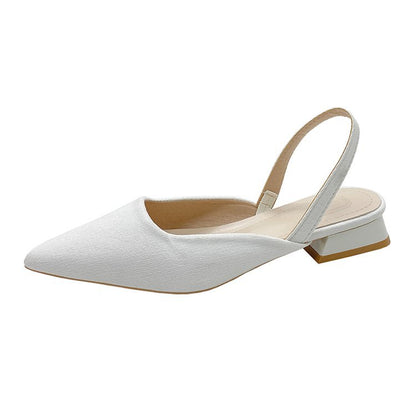 Women's Fashion Personality Solid Color Sandals Beige - D&A
