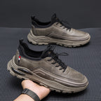 Men's Fleece Lined Padded Warm Keeping Waterproof Sneakers - D&A