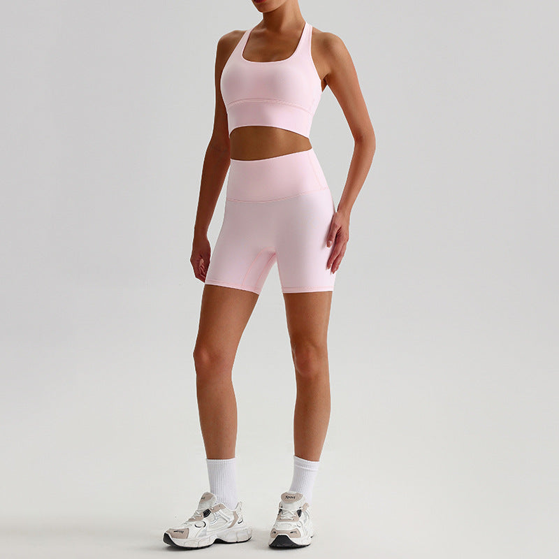 Fashion Sports Fitness Yoga Wear Suit Women 0197 Milk Shake Powder Suit - D&A