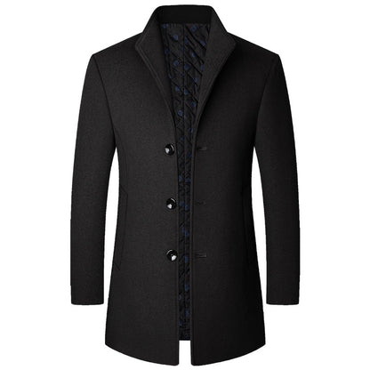 Autumn And Winter Casual Woolen Coat Men - D&A