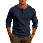 Men's Bottoming Shirt Henry Collar Long-sleeved T-shirt - D&A