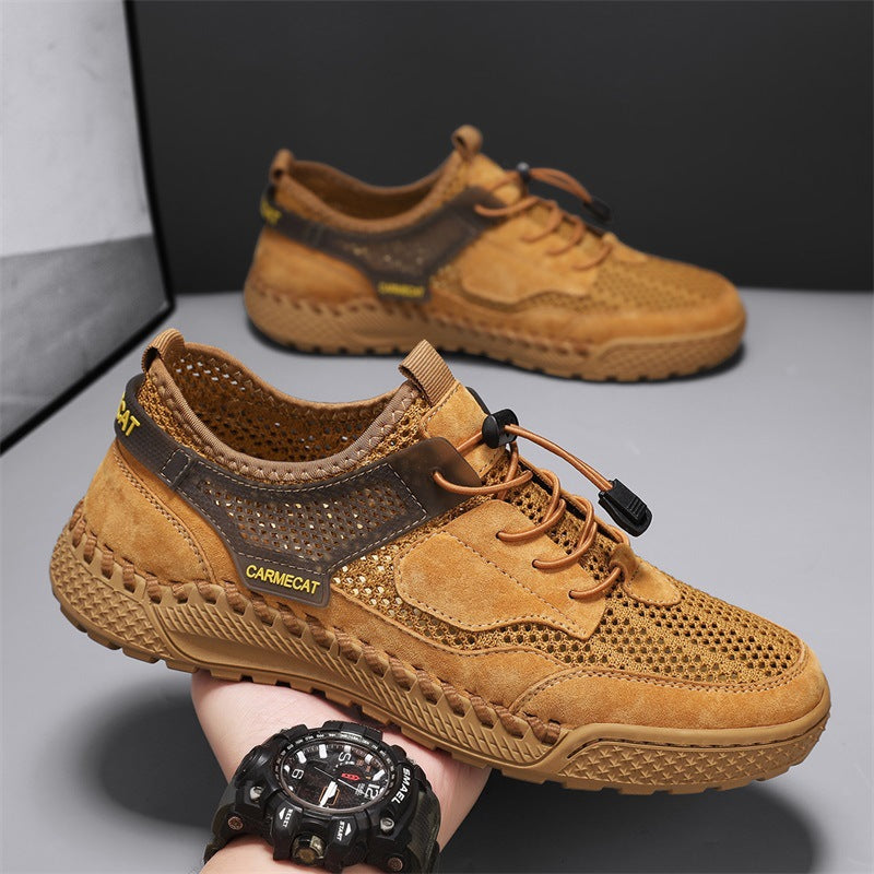 Hand-stitched All-match Breathable Comfortable Genuine - D&A