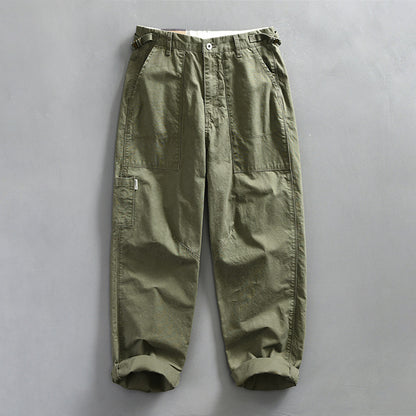 Spring And Autumn Fashion Trendy Young Men Workwear Casual Pants Army Green - D&A