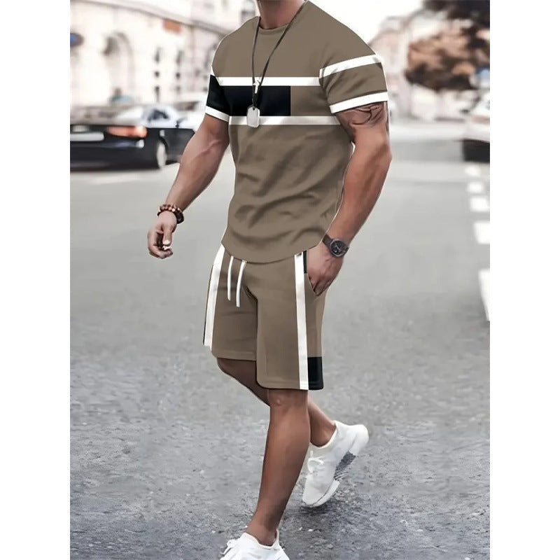 Sports Short-sleeved T-shirt Suit Two-piece Outdoor SUT2KSBN3G8E - D&A