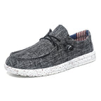 Fashion Casual Fashion Men's Breathable Lightweight Slip-on Lofter Light Canvas Shoes - D&A