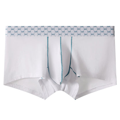 Men's Sports Fitness Low Waist Small Boxer Contrast Color Pants White - D&A