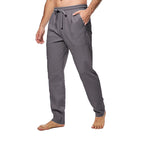 Men's Cotton And Linen Trousers Loose Drawstring Waist Straight Summer Breathable - D&A