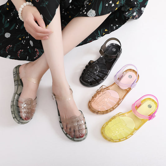 Women's Fashion Hollowed-out Beach Flat Sandals - D&A