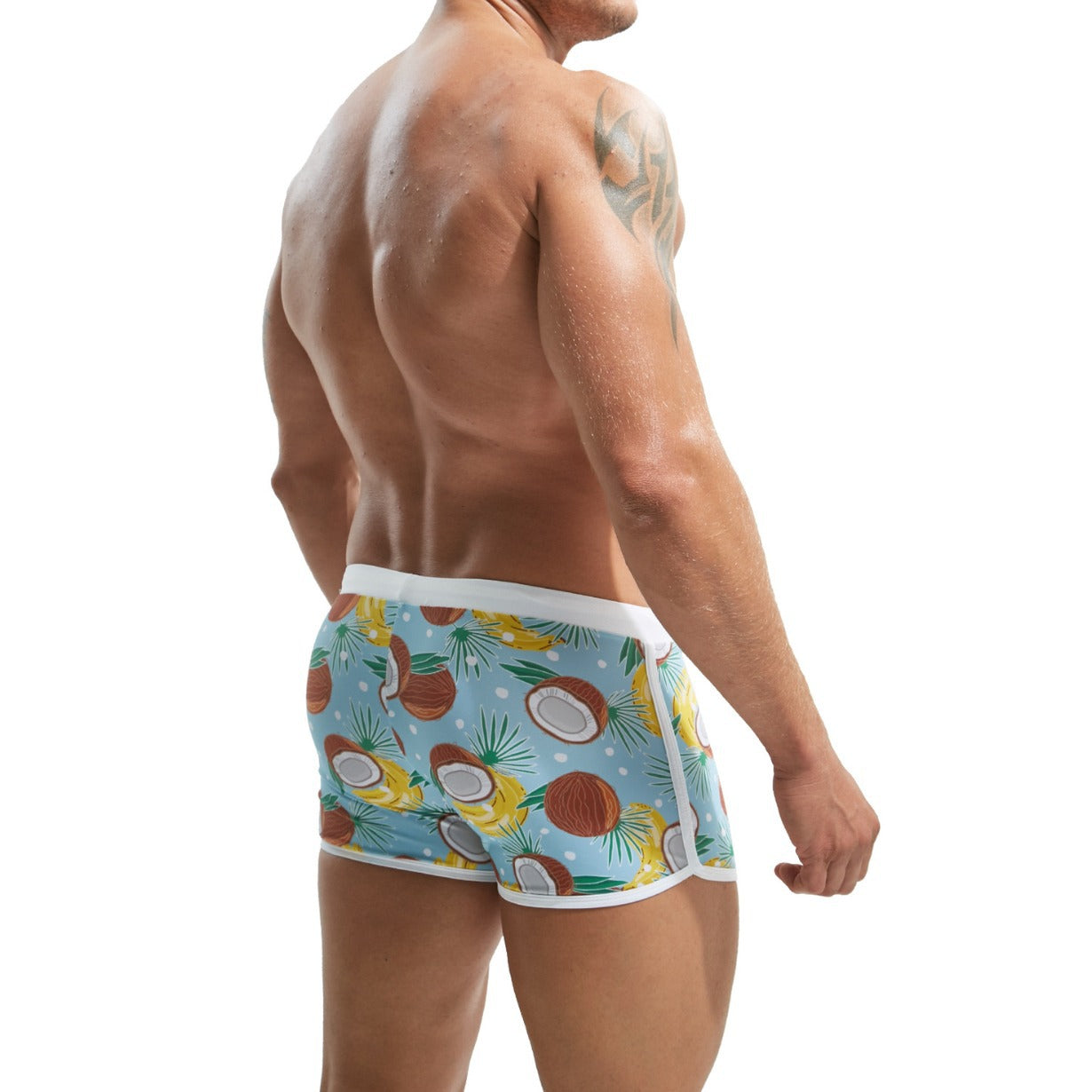 Summer Men's Nylon Printing Swim Briefs - D&A