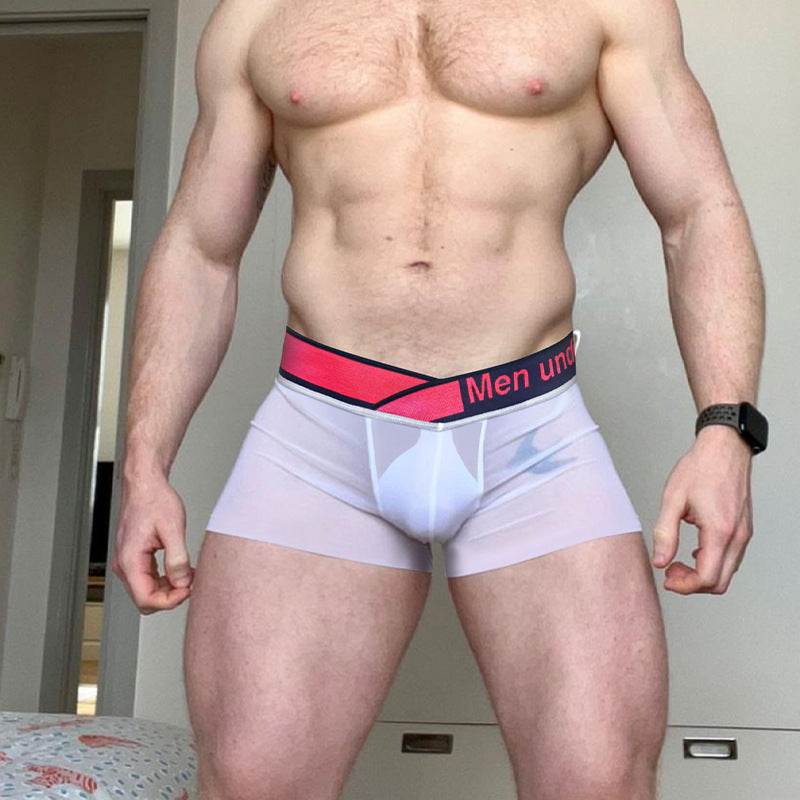 Sexy Gradient Laser Low Waist Modal Comfortable Breathable Men's Underwear - D&A