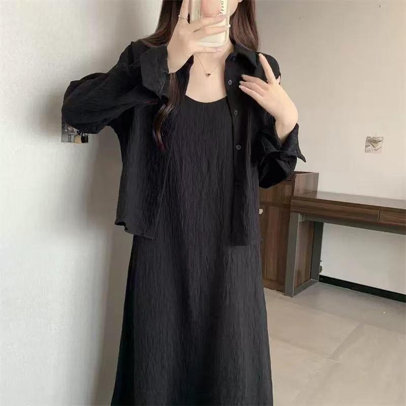 Black Camisole Summer Long Dress Fashion - D&A