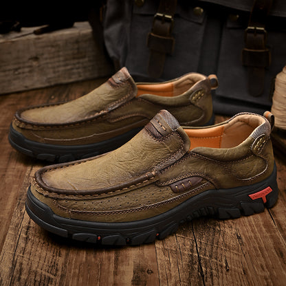 Men's Leather Large Size Casual Shoes - D&A