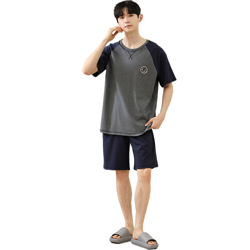 Men's Soft Short Sleeve 2 Casual Plus Size Pajamas Suit - D&A