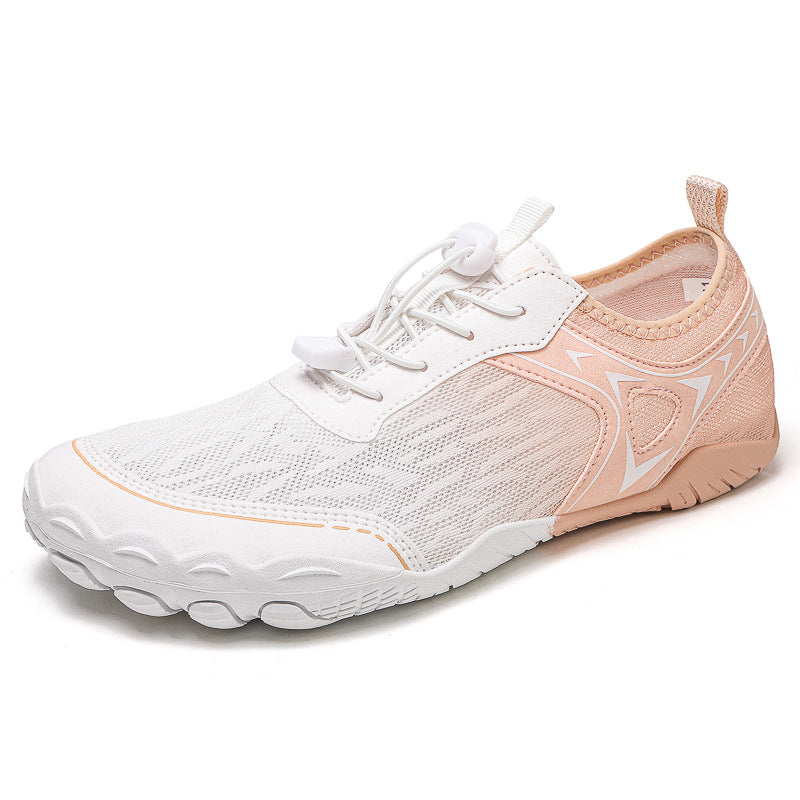 Hiking Climbing Wading Five Finger Non-slip Upstream Shoes White - D&A