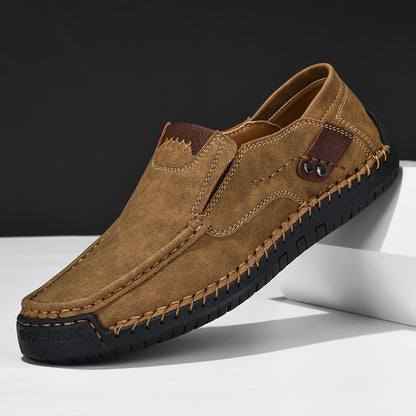 Men's Business Casual Shoes With Foot Covers Golden Yellow - D&A