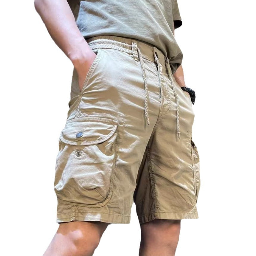 Loose Straight Multi-pocket Casual Overalls Pants - D&A