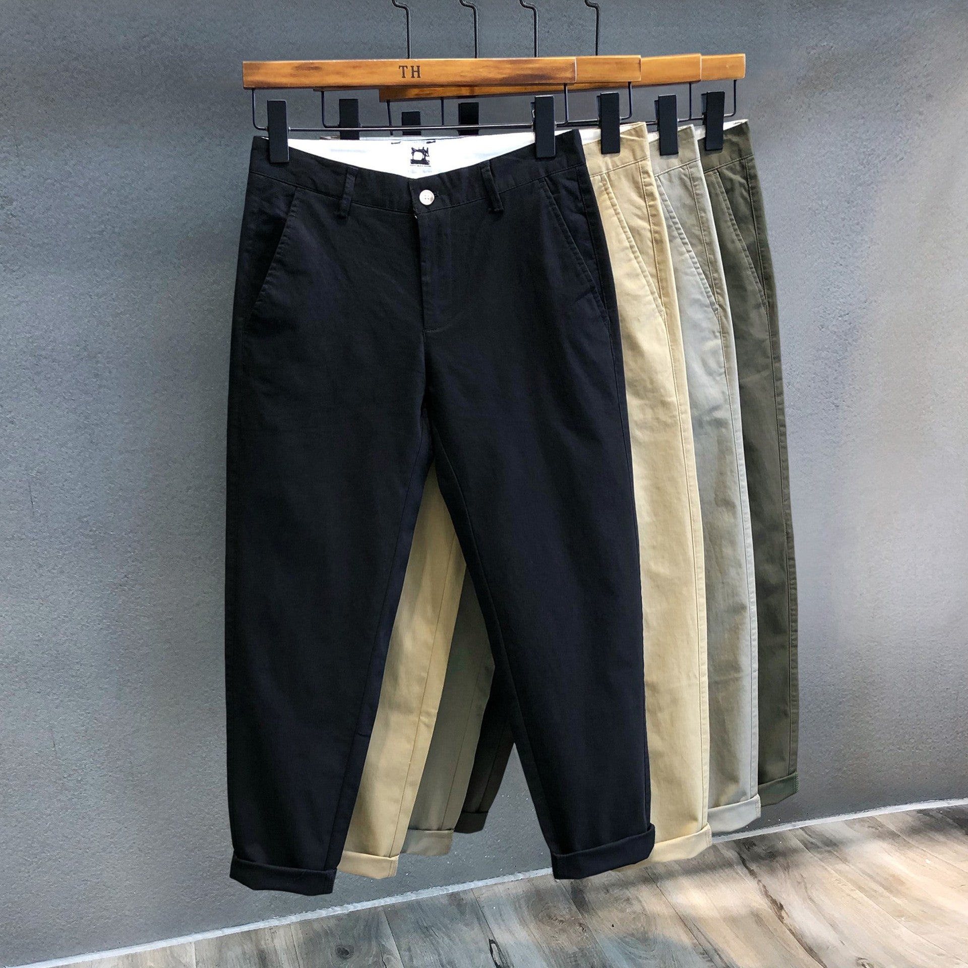 Men's Cropped Cotton Casual Pants - D&A