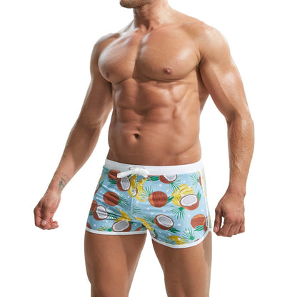 Summer Men's Nylon Printing Swim Briefs - D&A