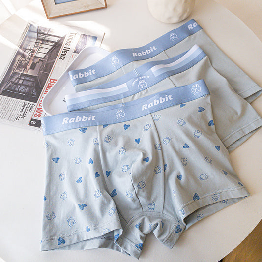 Men's Underwear Mid-waist Cartoon Rabbit Modal Cotton - D&A