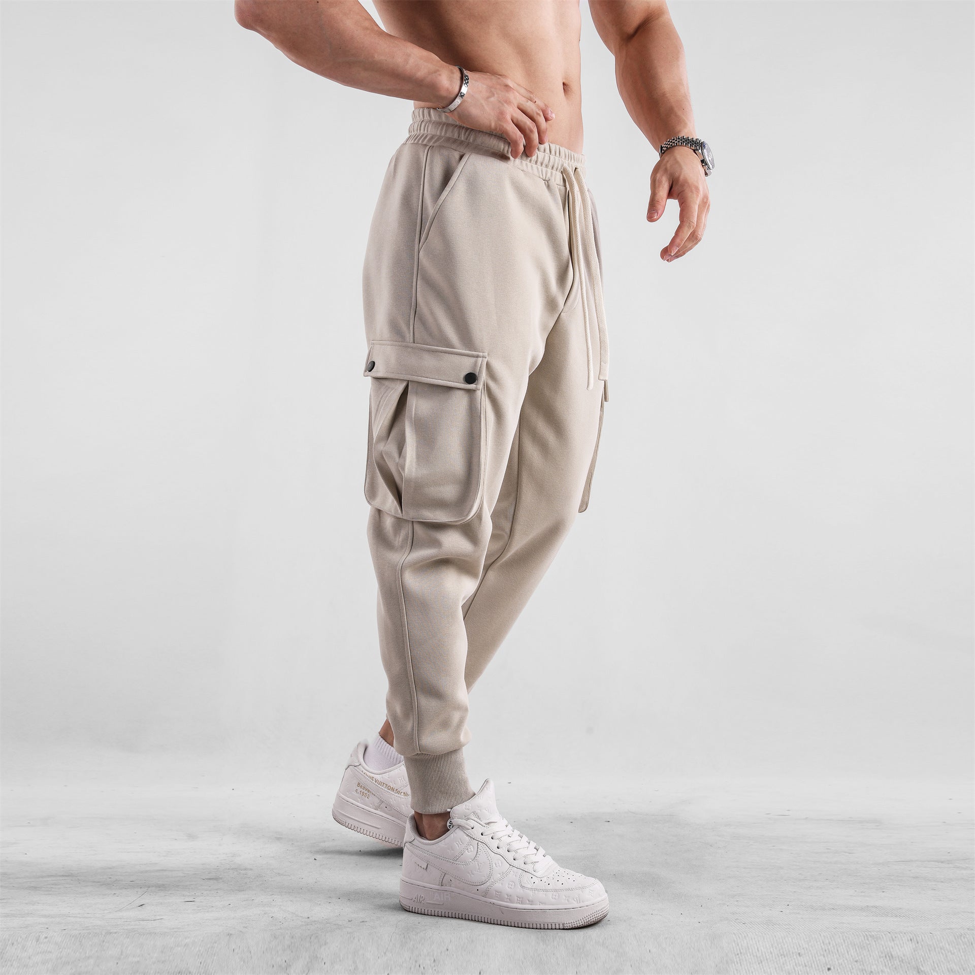 Men's Loose Close Up Ankle-tied American Sports Trousers - D&A