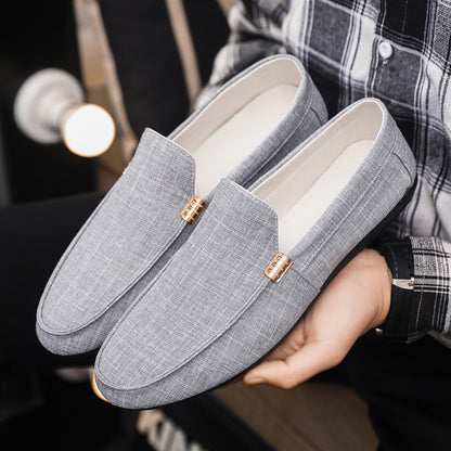 Fashion Business Breathable Soft Bottom Men's Casual Shoes Gray - D&A