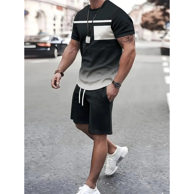 Sports Short-sleeved T-shirt Suit Two-piece Outdoor SUT2KSBN3G8D - D&A