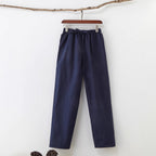 Men's Solid Color Pure Cotton Coarse Fabric Casual Pants - D&A