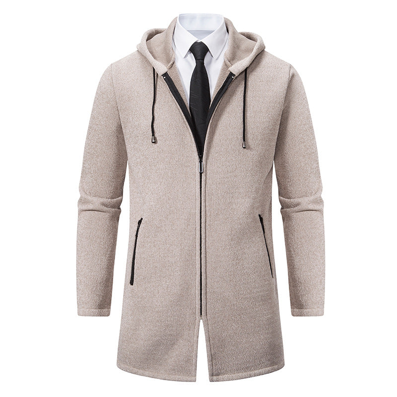 New Men's Chenille Hooded Cardigan Sweater - D&A