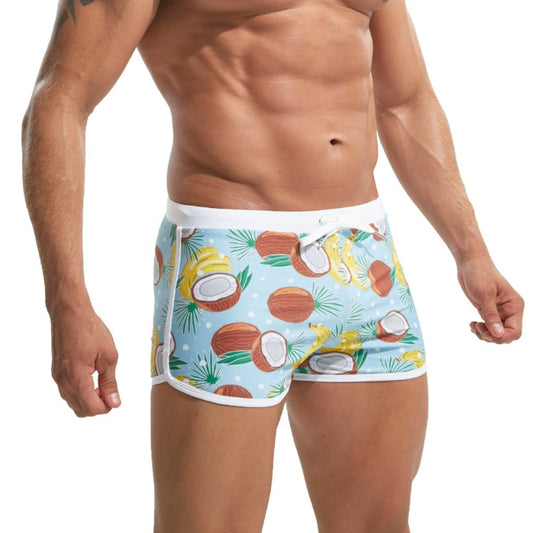 Summer Men's Nylon Printing Swim Briefs - D&A