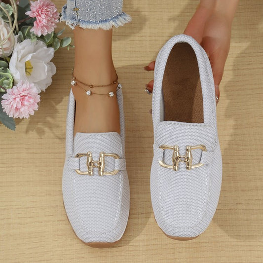 Women's All-match Casual Solid Color Flat Simple Sneaker - D&A