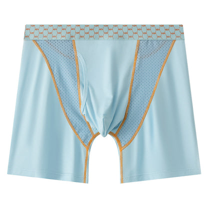 Men's Boxers Transparent Mesh Shorts Sky Blue - D&A