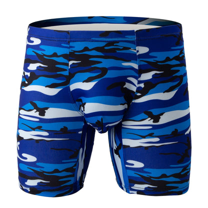 Men's Camouflage Loose U Convex Casual Sports Boxers Blue And White Camouflage - D&A