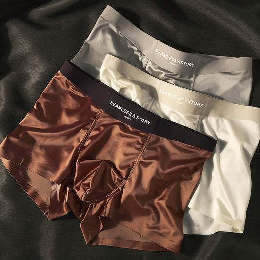 Satin Light Luxury Men's Ice Silk Underwear - D&A