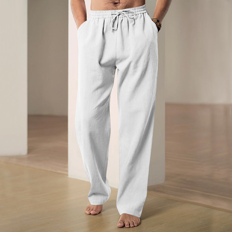 Men Track Sweatpants Breathable And Loose White - D&A
