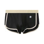 Men's Mid-waist Simple Fashionable Breathable Comfortable Boxers Black - D&A