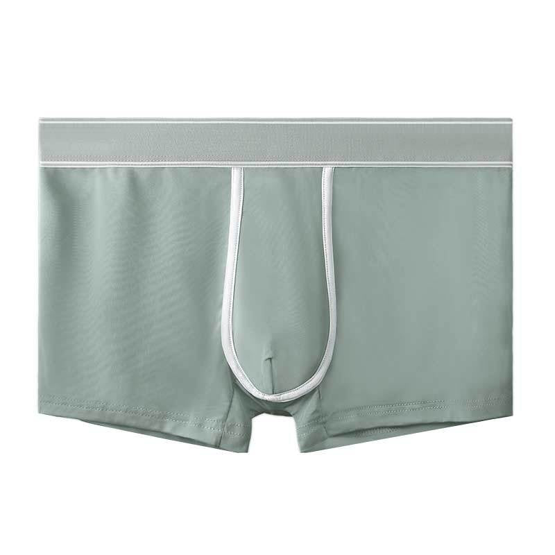 Men's Ice Silk Antibacterial Ultra Thin Sexy Transparent Boys Sports Underwear Gray 1pcs - D&A