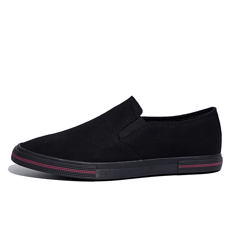 Breathable Trendy Shoes Slip-on Lazy Classic Versatile Sneakers 001 All Black - D&A
