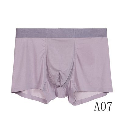Men's Fashion Ultra-thin Summer Ice Silk Underwear Gray Purple - D&A