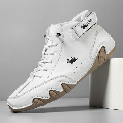 High-top Octopus Men's Casual Martin Boots White And Yellow Background - D&A