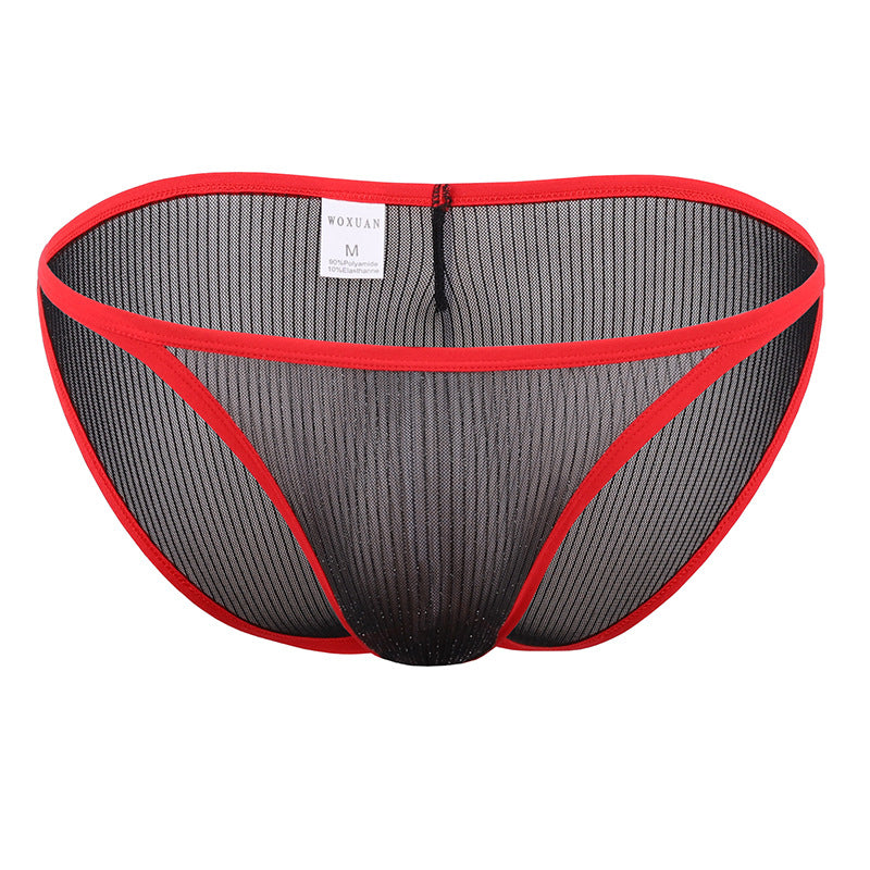 Men's Underwear High Fork Briefs Mesh Black - D&A