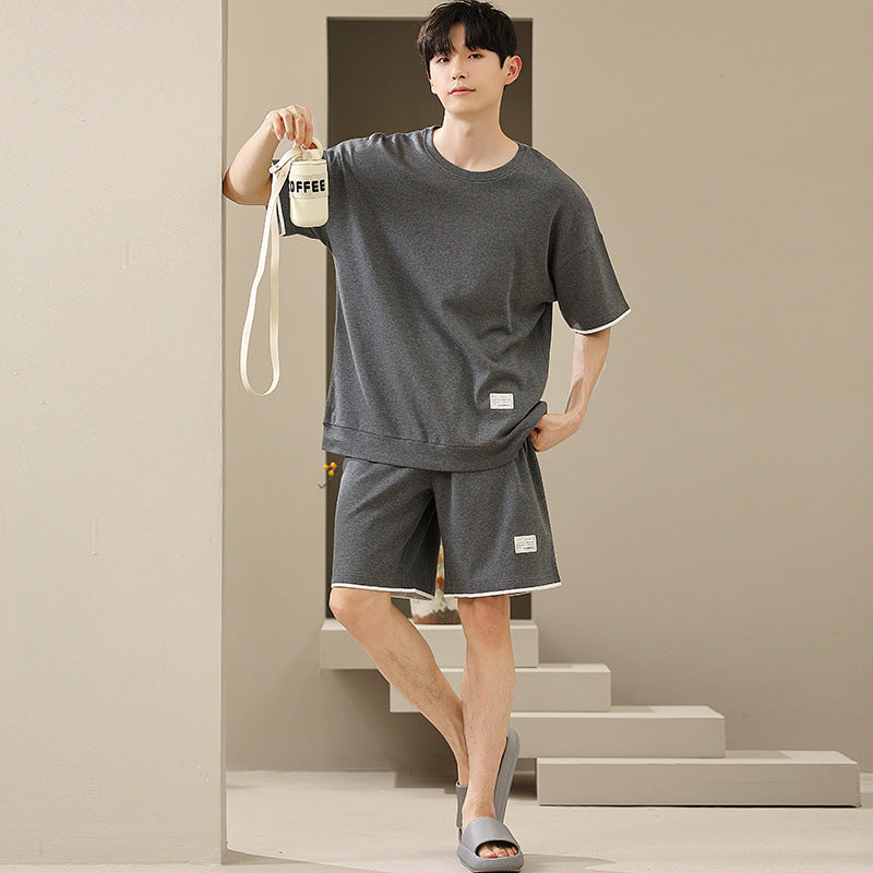 Men's Soft Short Sleeve 2 Casual Plus Size Pajamas Suit - D&A