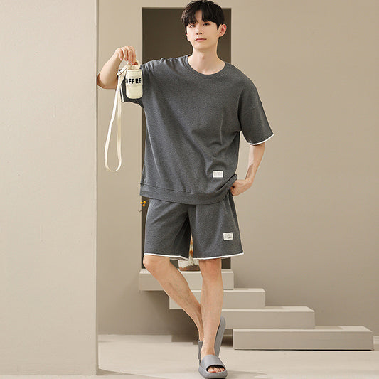 Men's Soft Short Sleeve 2 Casual Plus Size Pajamas Suit - D&A