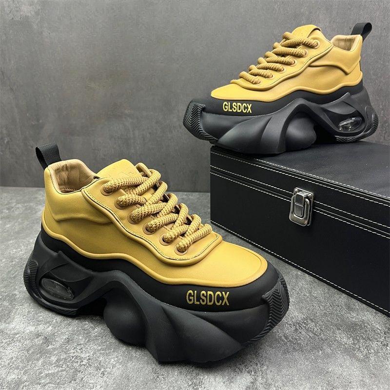 Leather Surface Trend Sports Leisure Platform Men's Shoes - D&A