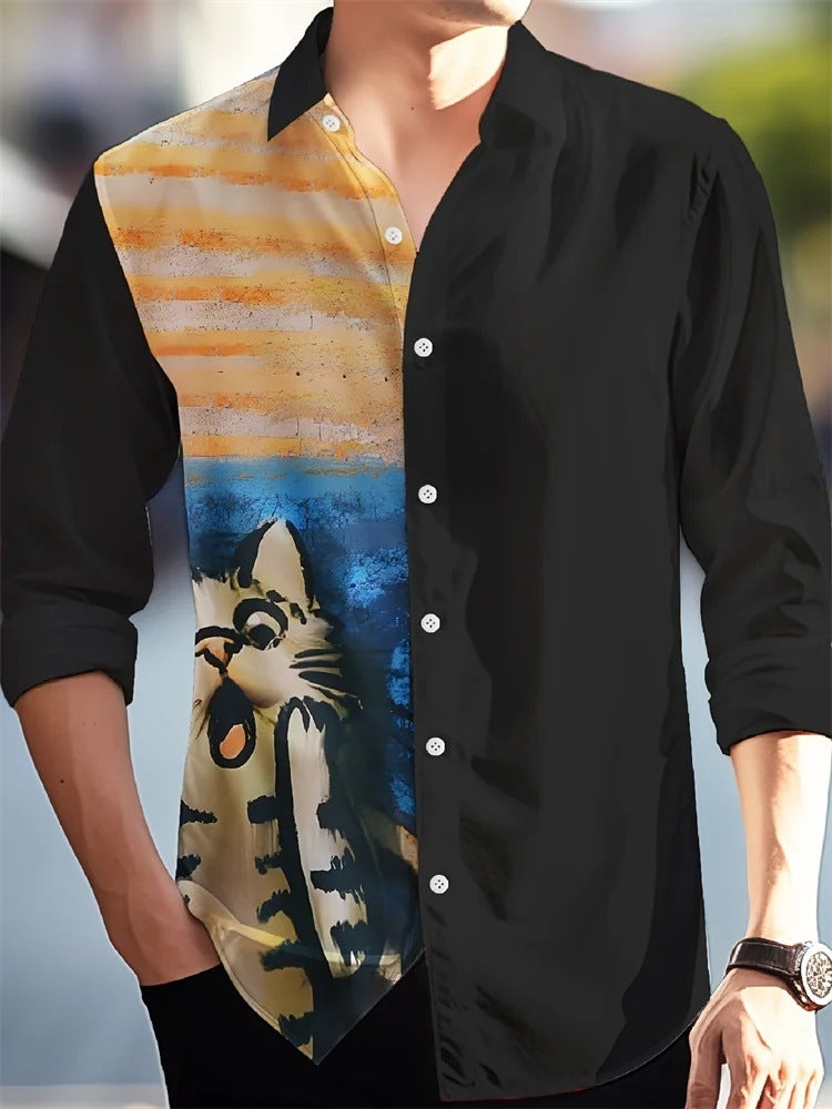 Hawaiian Style Men's Long Sleeve Shirt OUCH70001UO - D&A