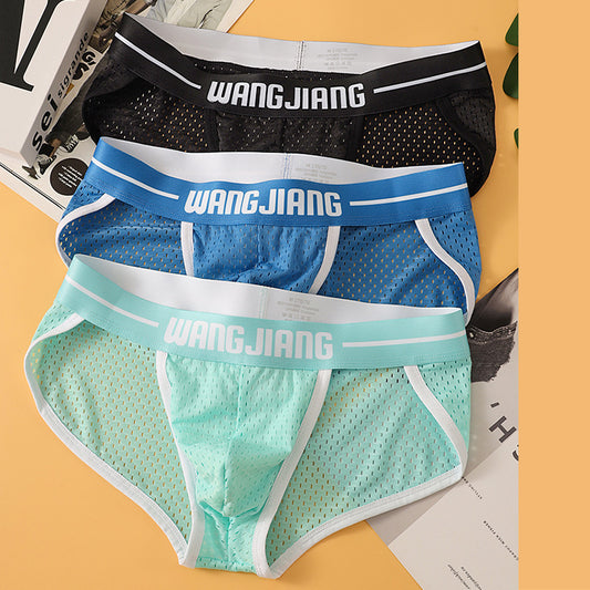 Mesh Breathable Ice Silk Men's Triangle Underwear - D&A